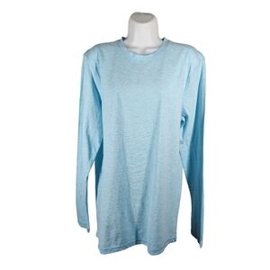 BKE HEATHERED ROUND NECK LONG SLEEVE TEE